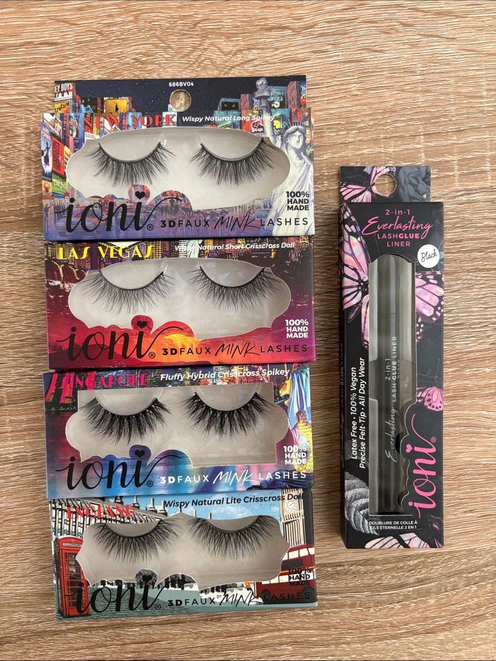 Ioni 3D Faux Mink Eyelash bundle Bon Voyage